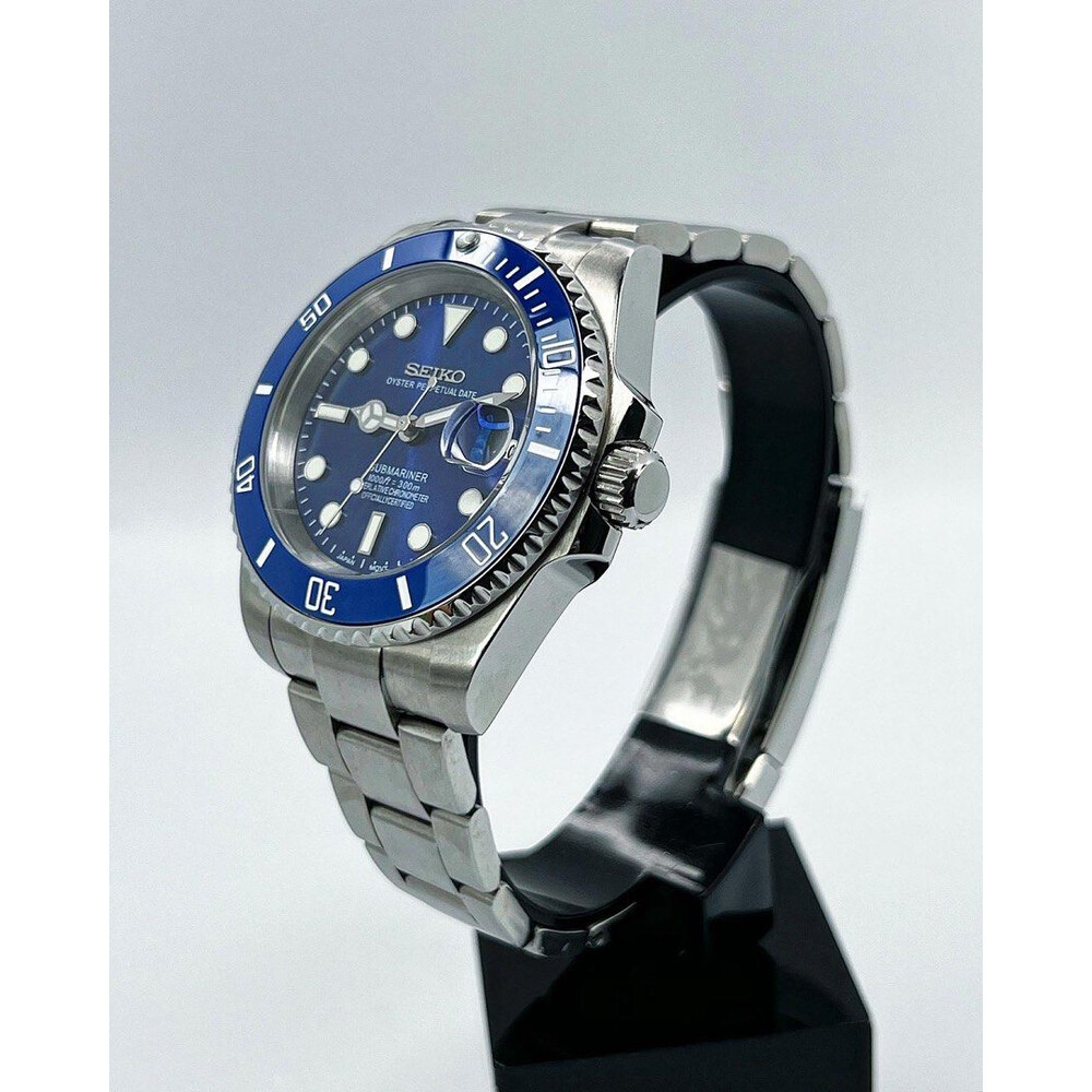 Custom Seiko Mod Blue Submariner 40mm E S Watches